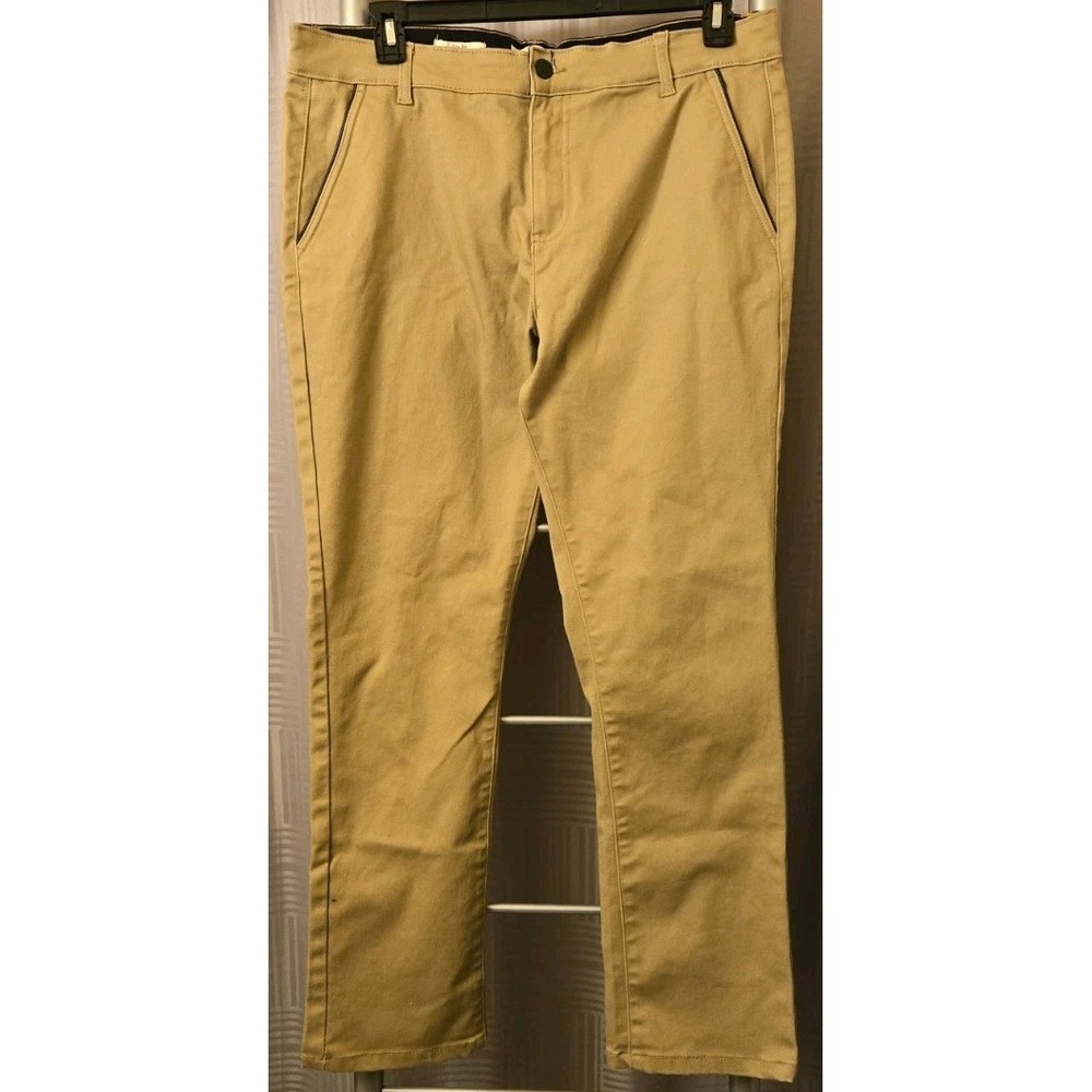 Scott James England Men's Tan Slim Fit Chino Pants 38x32 (Fits 38x30.5)